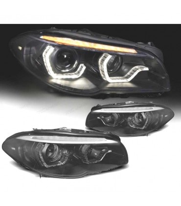 DW FAROS BMW F10 F11 10-13 XENON AFS OJOS ANGEL 3D LED DRL DINAMICOS NEGROS R020061C2