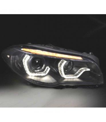 DW FAROS BMW F10 F11 10-13 XENON AFS OJOS ANGEL 3D LED DRL DINAMICOS NEGROS R020061C2