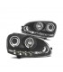 CX FAROS VOLKSWAGEN VW GOLF 5 03-08 JETTA 05-10 OJOS DE ANGEL LUZ DIURNA LED + CCFL FONDO NEGRO R145792C3