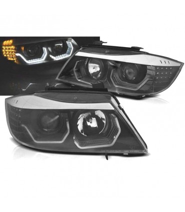 ED FAROS BMW E90 E91 05-08 OJOS ANGEL 3D FONDO NEGRO R022107C3