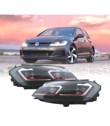 DW FAROS VOLKSWAGEN VW GOLF 7.5 17-19 FULL LED DINAMICOS LOOK GTI R024116C5