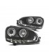 DW FAROS VOLKSWAGEN VW GOLF 5 03-08 JETTA 05-10 OJOS DE ANGEL LUZ DIURNA LED + CCFL FONDO NEGRO R145792C4