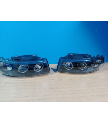 QJ FAROS SEAT LEON TOLEDO 1M OJOS ANGEL 99-05 FONDO NEGRO LED R145122C3