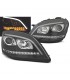 CX FAROS PARA MERCEDES CLASE ML W164 05-07 LUZ DIURNA LED DINAMICO FONDO NEGRO R016014C1