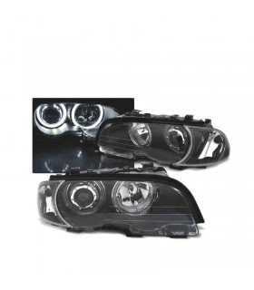 CX FAROS BMW E46 COUPE CABRIO 99-03 OJOS ANGEL LED NEGROS R011351C1