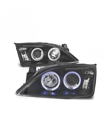 CX FAROS PARA FORD MONDEO MK3 00-07 OJOS ANGEL FONDO NEGRO R148153C1