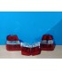 KJ PILOTOS BMW E46 01-05 ROJO CROMO R145190C1