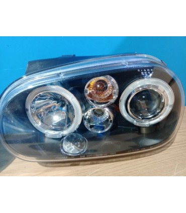 DW FAROS VOLKSWAGEN VW GOLF 4 OJOS ANGEL LED LOOK R32 FONDO NEGRO R020013C11