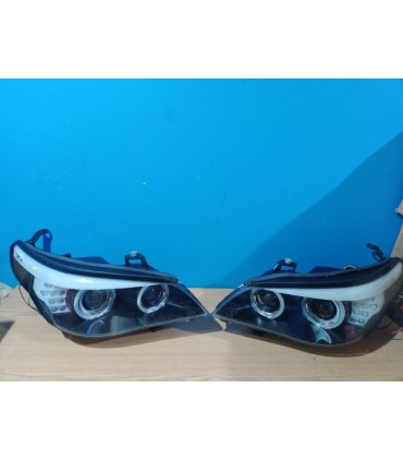 CX FAROS XENON BMW E60 E61 07-10 OJOS ANGEL NEGRO CLARO R026021C5