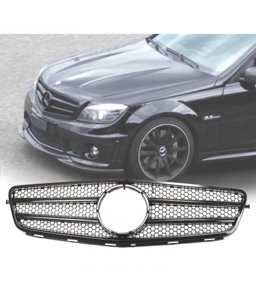 DW PARRILLA MERCEDES W204 07-11 LOOK AMG NEGRO BRILLO R022019C2