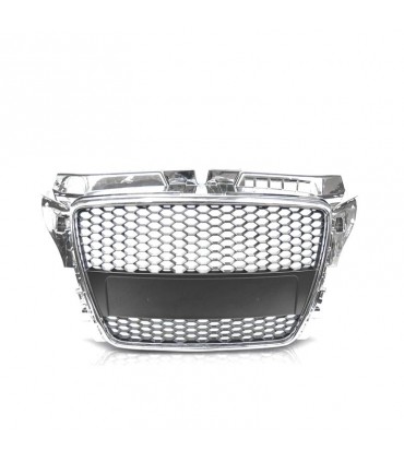 BY PARRILLA AUDI A3 8P 08-12 LOOK RS CROMO NEGRO R012981C1
