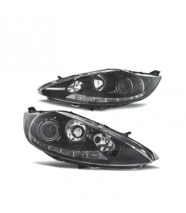 DW FAROS PARA FORD FIESTA 08-12 LUZ DIURNA FONDO NEGRO R148127C1