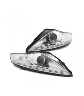CX FAROS PARA FORD MONDEO MK4 07-10 LUZ DIURNA FONDO CROMO R148158C1