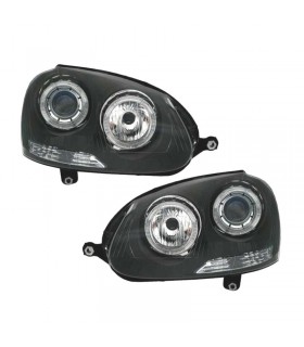 CX FAROS VOLKSWAGEN VW GOLF 5 03-08 OJOS ANGEL FONDO NEGRO R145314C2