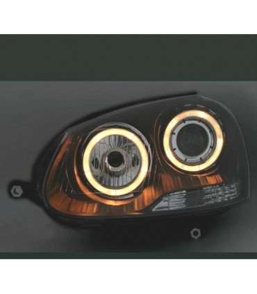 CX FAROS VOLKSWAGEN VW GOLF 5 03-08 OJOS ANGEL FONDO NEGRO R145314C2