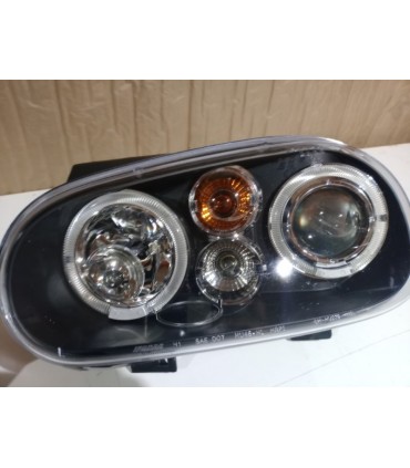 CX FAROS VOLKSWAGEN VW GOLF 4 OJOS ANGEL LED LOOK R32 FONDO NEGRO R020013C12