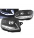 CX FAROS VOLKSWAGEN VW T6 15-19 TRU DRL NEGROS CON INTERMITENTE LED R012915C1