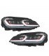 VE FAROS VOLKSWAGEN VW GOLF 7 12-17 LOOK 7.5 GTI DRL DINAMICOS ROJO NEGROS R012836C1