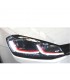 VE FAROS VOLKSWAGEN VW GOLF 7 12-17 LOOK 7.5 GTI DRL DINAMICOS ROJO NEGROS R012836C1
