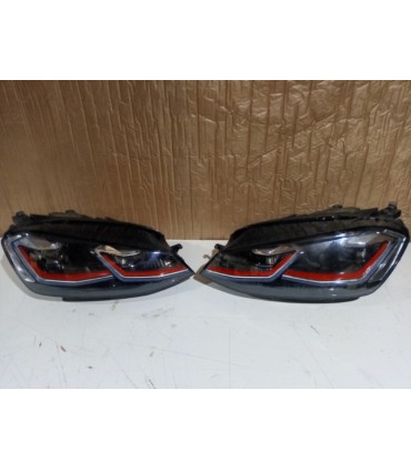 VE FAROS VOLKSWAGEN VW GOLF 7 12-17 LOOK 7.5 GTI DRL DINAMICOS ROJO NEGROS R012836C1
