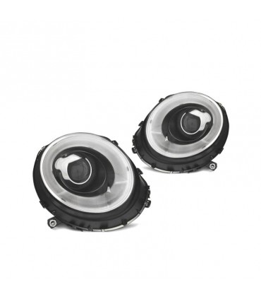 CX FAROS PARA MINI COOPER R56 R57 06-14 TUBE LIGHT + INTERMITENTE LED FONDO NEGRO R148155C1