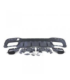 CX DIFUSOR MERCEDES GLE W166 15-19 LOOK AMG GLE63 NEGRO BRILLO + COLAS ESCAPE NEGRO C010547C1