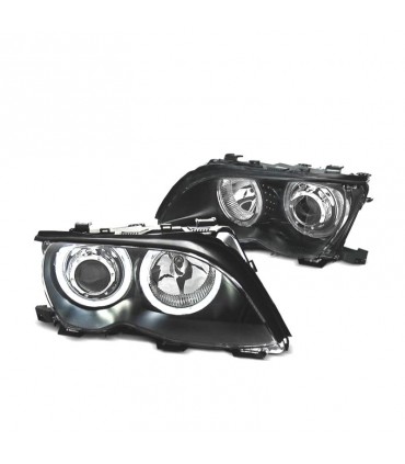 CX FAROS BMW E46 OJOS ANGEL LED CCFL 4 PUERTAS 01-05 FONDO NEGRO R148660C6