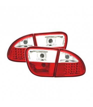 KJ PILOTOS SEAT LEON 99-05 LED ROJO CROMO R145123C1