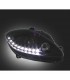 BY FAROS PARA SEAT LEON ALTEA TOLEDO 04-09 LUZ DIURNA LED FONDO NEGRO R145482C3