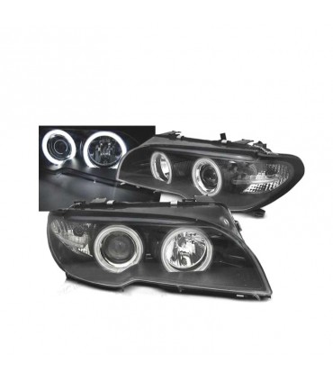 CX FAROS BMW E46 COUPE 03-06 XENON OJOS ANGEL CCFL FONDO NEGRO R144941C8