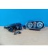 CX FAROS VOLKSWAGEN VW GOLF 4 OJOS ANGEL LED LOOK R32 FONDO NEGRO R020013C13