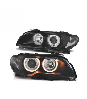 SH FAROS BMW E46 COUPE 03-06 OJOS ANGEL FONDO NEGRO R145206C5
