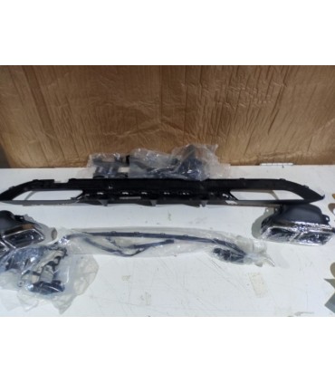 YB DIFUSOR MERCEDES CLASE C W205 AMG LOOK C63 SEDAN 14-17 + COLAS ESCAPE R010338C1