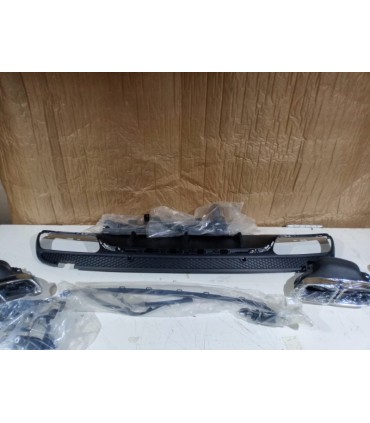 YB DIFUSOR MERCEDES CLASE C W205 AMG LOOK C63 SEDAN 14-17 + COLAS ESCAPE R010338C1