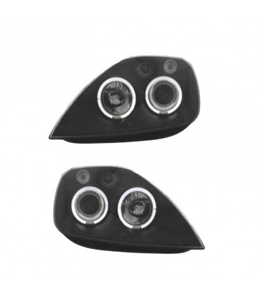 CX FAROS PARA FORD FIESTA 02-08 OJOS ANGEL FONDO NEGRO R145588C3