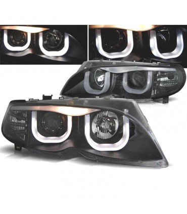 CX FAROS BMW E46 01-05 OJOS ANGEL TUBE LIGHT LED U FONDO NEGRO R145887C1