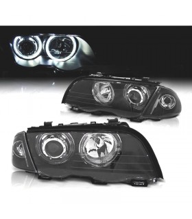 AZ FAROS BMW E46 4 PUERTAS 98-01 OJOS ANGEL CCFL FONDO NEGRO H7 H7 R146888C6