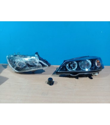 DW FAROS PARA OPEL ASTRA G 97-04 OJOS ANGEL FONDO NEGRO H7-H7 R145500C1