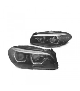 DW FAROS BMW F10 F11 13-16 BI-XENON OJOS ANGEL LED 3D DRL DINAMICOS NEGRO R017795C1