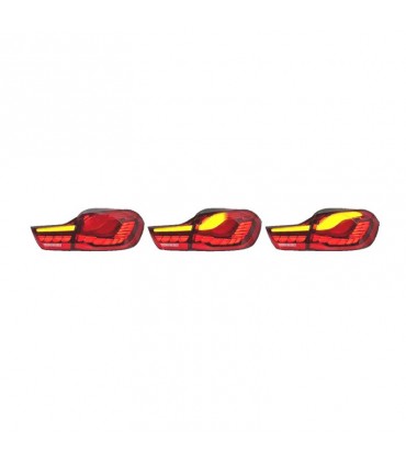 DW PILOTOS FULL LED BMW F32 F33 F36 LIGHT BAR OLED FONDO ROJO 13-18 R020080C1
