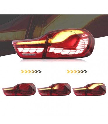 DW PILOTOS FULL LED BMW F32 F33 F36 LIGHT BAR OLED FONDO ROJO 13-18 R020080C1