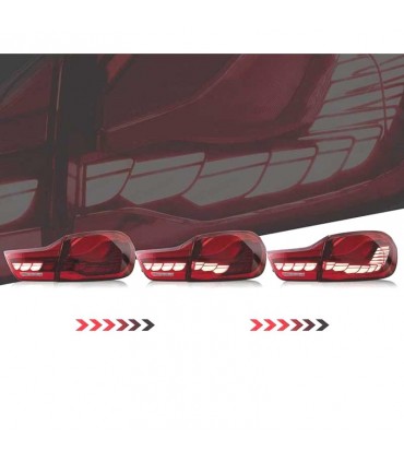 DW PILOTOS FULL LED BMW F32 F33 F36 LIGHT BAR OLED FONDO ROJO 13-18 R020080C1