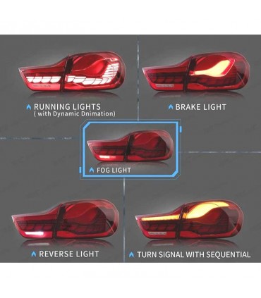DW PILOTOS FULL LED BMW F32 F33 F36 LIGHT BAR OLED FONDO ROJO 13-18 R020080C1