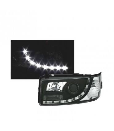 CX FAROS VOLKSWAGEN VW T4 TRANSPORTER 90-03 LUZ DIURNA LED FONDO NEGRO R145490C2