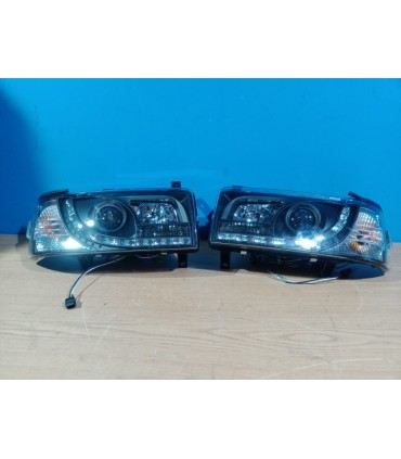CX FAROS VOLKSWAGEN VW T4 TRANSPORTER 90-03 LUZ DIURNA LED FONDO NEGRO R145490C2