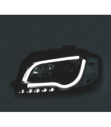 CX FAROS AUDI A3 8P LUZ DIURNA TUBE LIGHT FONDO NEGRO R145965C1
