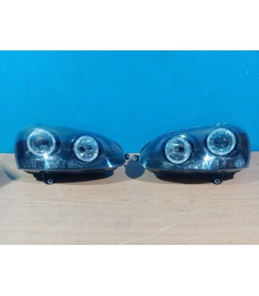 DW FAROS VOLKSWAGEN VW GOLF 5 03-08 OJOS ANGEL FONDO NEGRO R145314C3