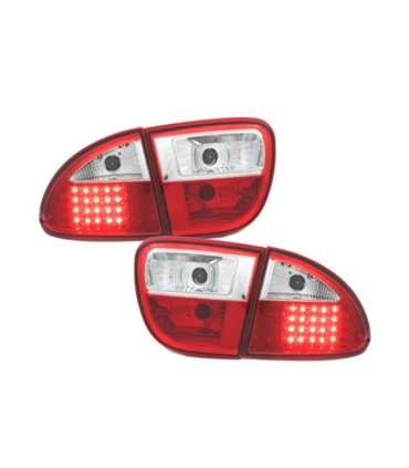 CX PILOTOS SEAT LEON 99-05 LED ROJO CROMO R145123C2