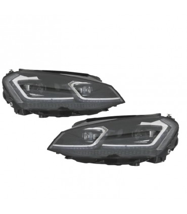 CX FAROS VOLKSWAGEN VW GOLF 7 12-17 DRL DINAMICOS NEGROS LOOK 7.5 R LINE R012837C10