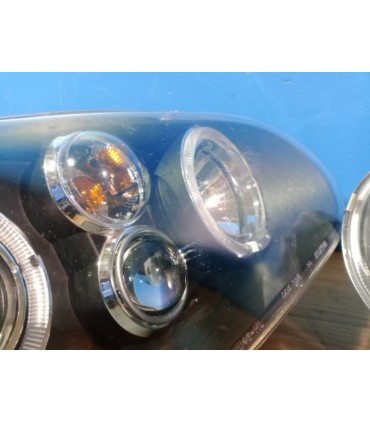 DW FAROS VOLKSWAGEN VW GOLF 4 OJOS ANGEL LED LOOK R32 FONDO NEGRO R020013C14